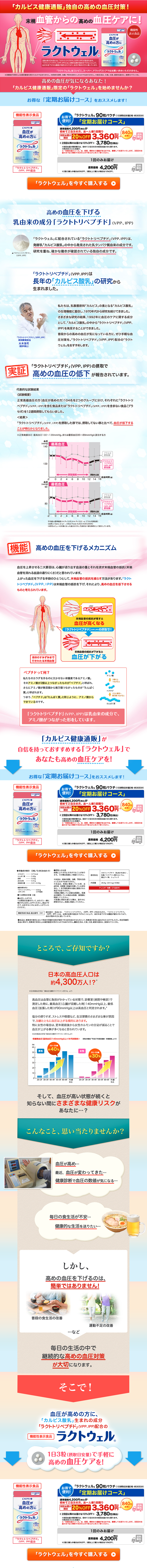 ラクトウェルのLPデザイン（健康・美容食品・サプリ／ピンク系／健康・癒し系）PC版