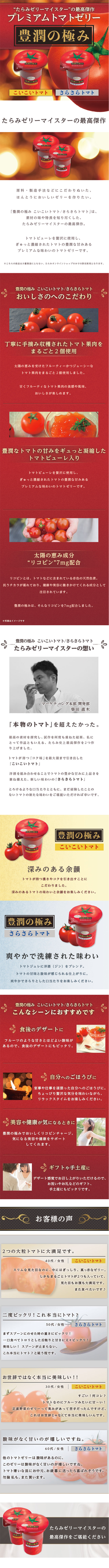 The Ultimate in Richness LP design (Sweets and Snacks / Red tones / Refined style) Mobile version
