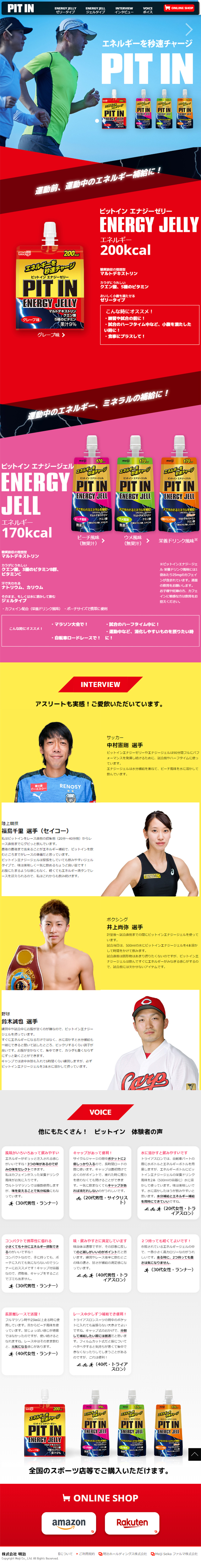 ピットインのLPデザイン（健康・美容食品・サプリ／ブルー系／力強い系）スマホ版