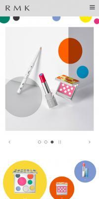 RMK Spring Summer 2019 CollectionのLPデザイン（美容・スキンケア・香水／カラフル系／かわいい系）スマホ版