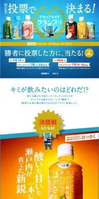 アキュアメイドグランプリのLPデザイン（サービス・保険・金融／ゴールド系／にぎやか系）PC版
