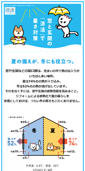 涼活のLPデザイン（住宅・不動産／ブルー系／シンプル系）スマホ版
