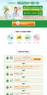 Web Free Loan LP design (Services, Insurance, and Finance / Orange tones / Simple) PC version