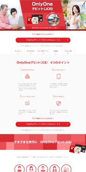 Only One Debit LP design (Services, Insurance, and Finance / Red tones / Simple) PC version