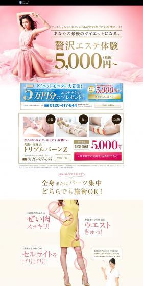 Luxurious Esthetic Experience LP design (Beauty services / Gold tones) PC version