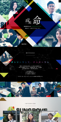 Recruitment Special Site LP design (Recruitment and Hiring / Black-colored / Cool style) PC version