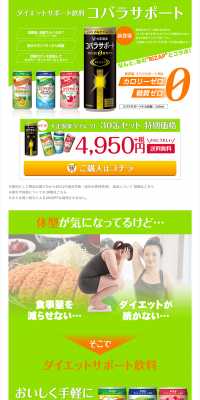 Kobara Support LP design (Health and Beauty Foods and Supplements / Green tones / Lively type) PC version