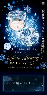 Snow Beauty 2019のLPデザイン（美容・スキンケア・香水／ブルー系／神秘系）スマホ版
