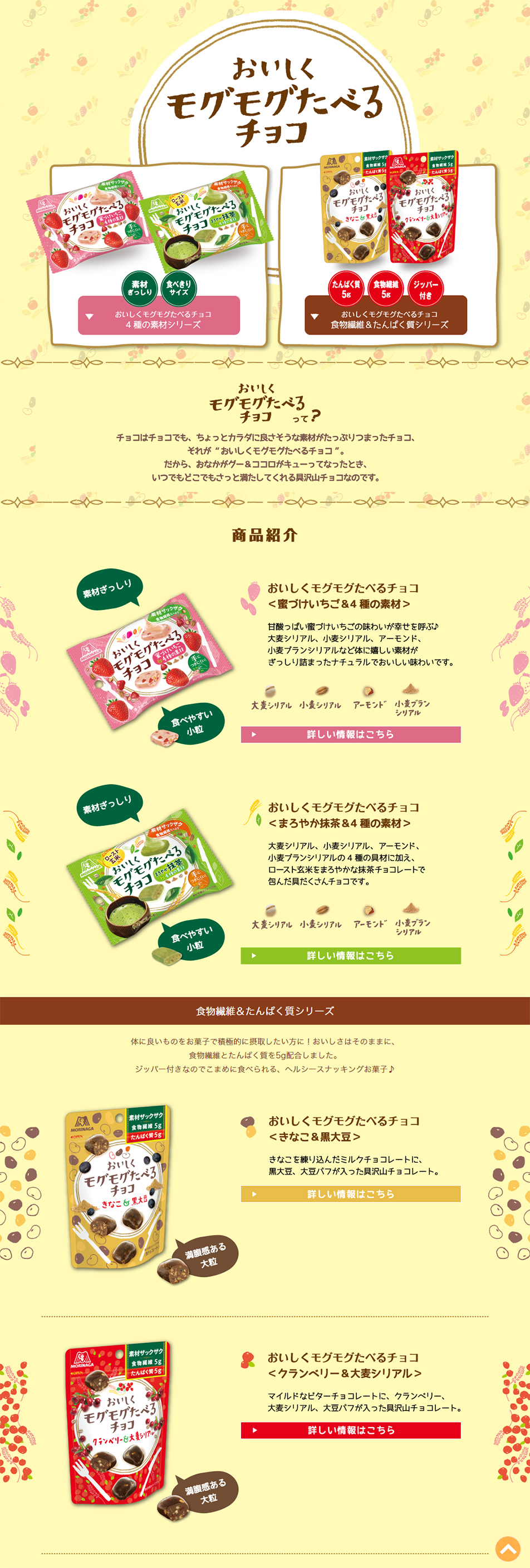 おいしくモグモグ食べるチョコのLPデザイン（スイーツ・スナック菓子／イエロー系／かわいい系）PC版
