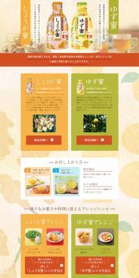 Ginger Honey and Yuzu Honey LP design (food / Orange tones / Japanese style) PC version