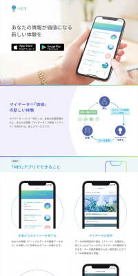 My Data Bank "MEY" LP design (Internet service / Shades of blue / Simple) PC version