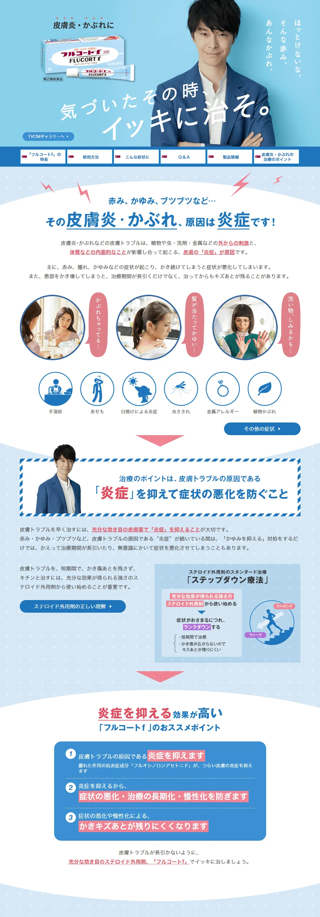 フルコートｆのLPデザイン（日用雑貨／ブルー系／キレイ系）PC版