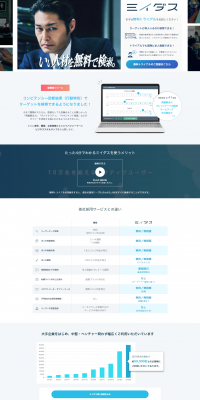 Miidas for Businesses LP design (Internet service / Shades of blue / Simple) PC version