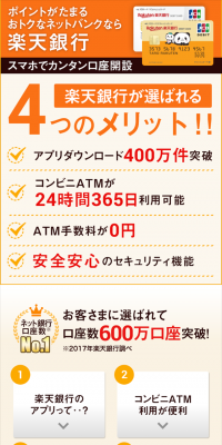 口座開設のLPデザイン（サービス・保険・金融／オレンジ系／にぎやか系）スマホ版