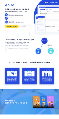 Cloud Factoring LP design (Internet service / Shades of blue / Simple) PC version