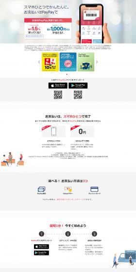 PayPay LP design (Services, Insurance, and Finance / Shades of grey / Simple) PC version