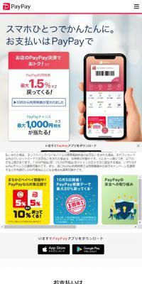 PayPayのLPデザイン（サービス・保険・金融／グレー系／シンプル系）スマホ版