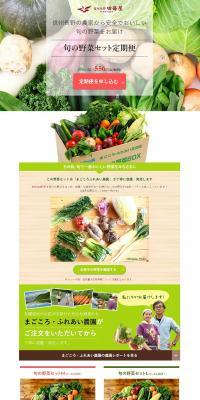 Seasonal Vegetable Set Subscription LP design (food / Green tones / Trust and Safety) PC version