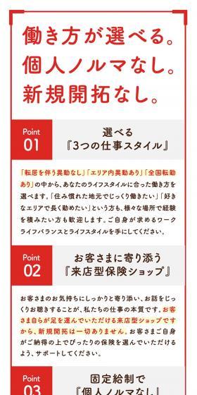 Hoken no Madoguchi: Mid-career Recruitment LP design (recruitment / Red tones / Simple) PC version