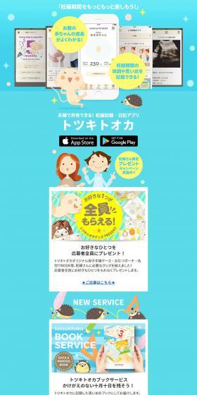 Totsukitoka LP design (Design, Apps, Systems / Shades of blue / Cute style) PC version