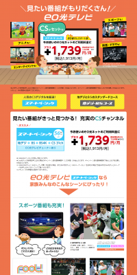 eo Hikari TV LP design (Services, Insurance, and Finance / Orange tones / Lively type) PC version