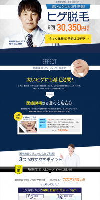 Beard hair removal LP design (Beauty services / Shades of blue / Trust and Safety) PC version
