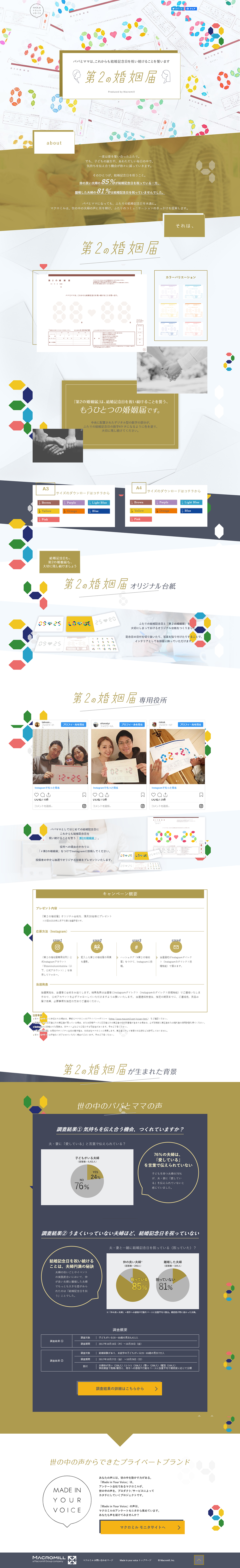Second Marriage Certificate LP design (Events, Campaigns, Experiences / Gold tones / Simple) PC version
