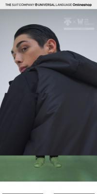 DESCENTE × THE SUIT COMPANYのLPデザイン（ファッション／ホワイト系／シンプル系）スマホ版