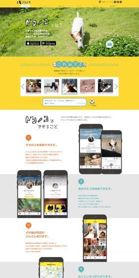 DOKONOKO LP design (Internet service / yellow / Simple) PC version