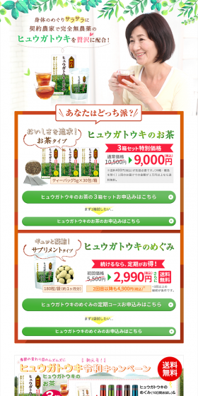 Hyugatoki tea LP design (Health and Beauty Foods and Supplements / Green tones / Health and Wellness) PC version