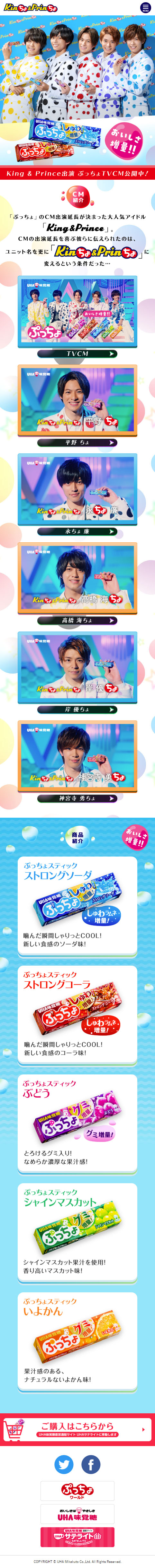 Kincho & Princho LP design (Sweets and Snacks / Multi-color type / Lively type) Mobile version
