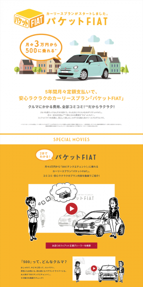パケットFIATのLPデザイン（車・バイク・自転車／オレンジ系／かわいい系）PC版