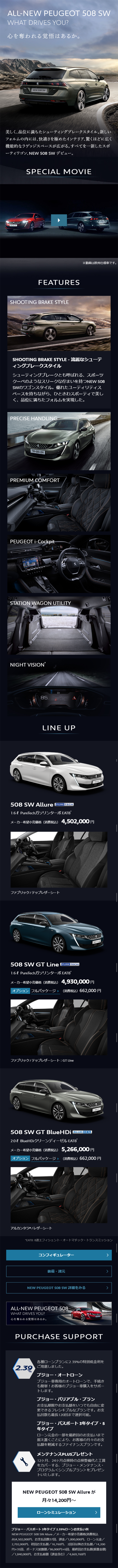 PEUGEOT508SW LP design (Cars, Motorcycles, Bicycles / Black-colored / Cool style) Mobile version