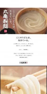 ここのうどんは、生きているのLPデザイン（食品／ホワイト系／シンプル系）スマホ版