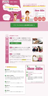 レバテッククリエイターのLPデザイン（インターネットサービス／パープル系／信頼・安心系）PC版