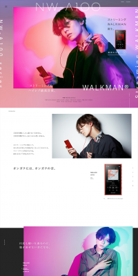 Walkman NW-A100 series LP design (TV, Audio, Musical Instruments / Multi-color type / Cool style) PC version