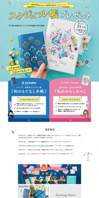 2020 Edition Planner Giveaway Campaign LP design (Services, Insurance, and Finance / Shades of blue / Cute style) PC version