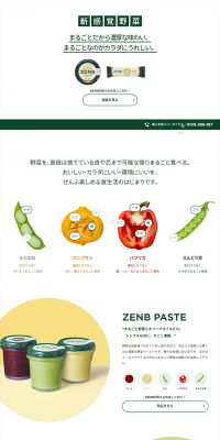 ZENB LP design (Health and Beauty Foods and Supplements / Green tones / Simple) PC version