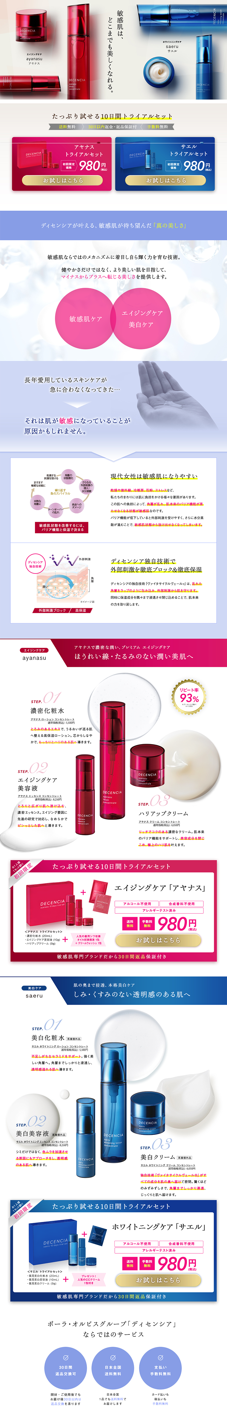 Generous 10-day trial set LP design (Beauty, Skincare, Fragrance / Shades of blue / Refined style) PC version