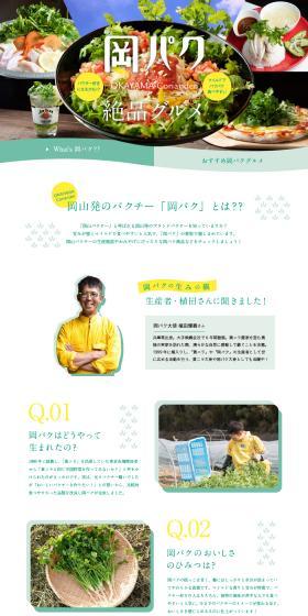 Oka Puk LP design (food / Green tones / Refined style) PC version