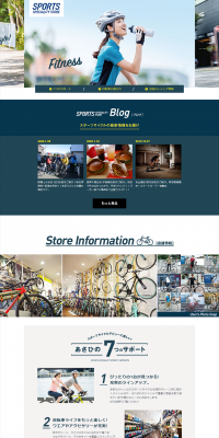 Sports Specialty Store LP design (Businesses, companies, stores / Shades of blue / Refined style) PC version
