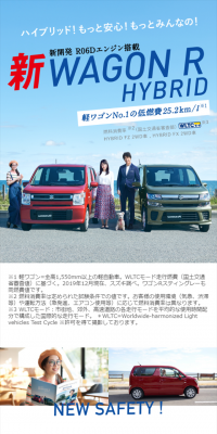 ワゴンRのLPデザイン（車・バイク・自転車／ブルー系／信頼・安心系）スマホ版