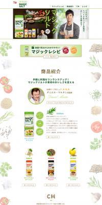 マジックソルトのLPデザイン（食品／ホワイト系／ナチュラル系）PC版