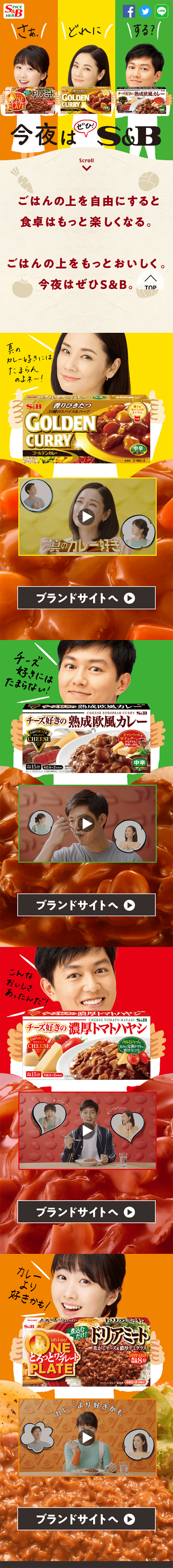 Tonight, S&B is a must. LP design (food / Multi-color type / Simple) Mobile version