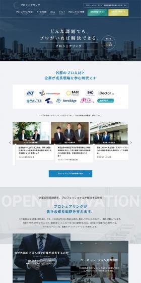 ProSharing LP design (Services, Insurance, and Finance / Shades of blue / Trust and Safety) PC version