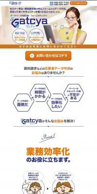 GatcyaのLPデザイン（インターネットサービス／ホワイト系／信頼・安心系）PC版