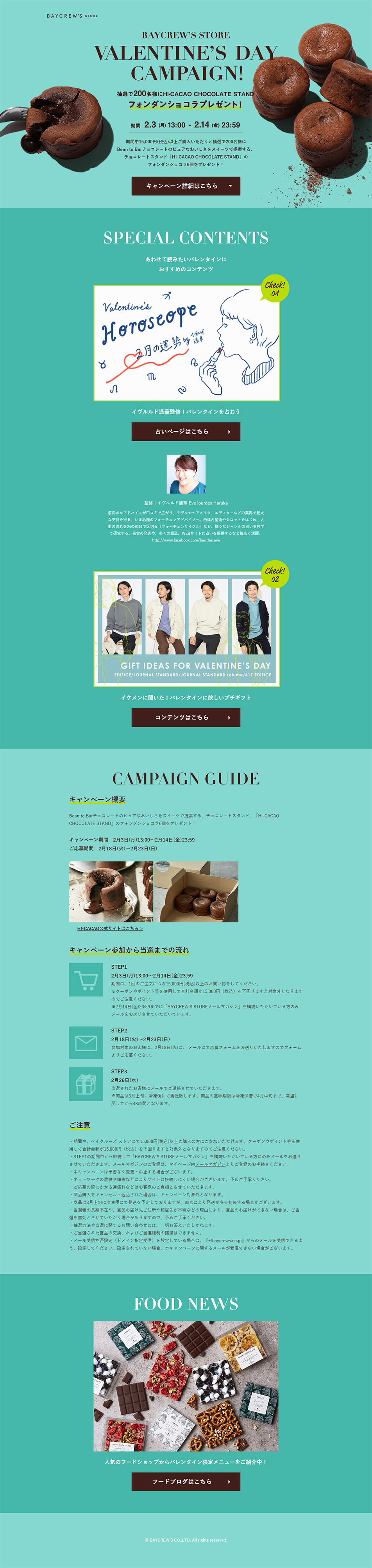 BAYCREW'S STORE VALENTINE'S DAY CAMPAIGN! LP design (Services, Insurance, and Finance / Green tones / Simple) PC version