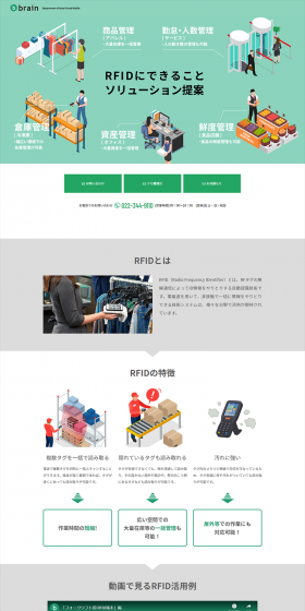 RFID LP design (Internet service / Green tones / Simple) PC version
