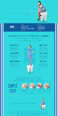 Self-whitening LP design (Beauty services / Shades of blue / Simple) PC version