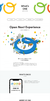 Service Experience Platform ONE LP design (Internet service / White-based / Simple) PC version